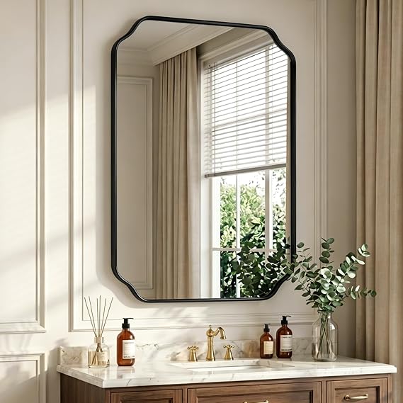 Gold Scalloped Wall Mirror