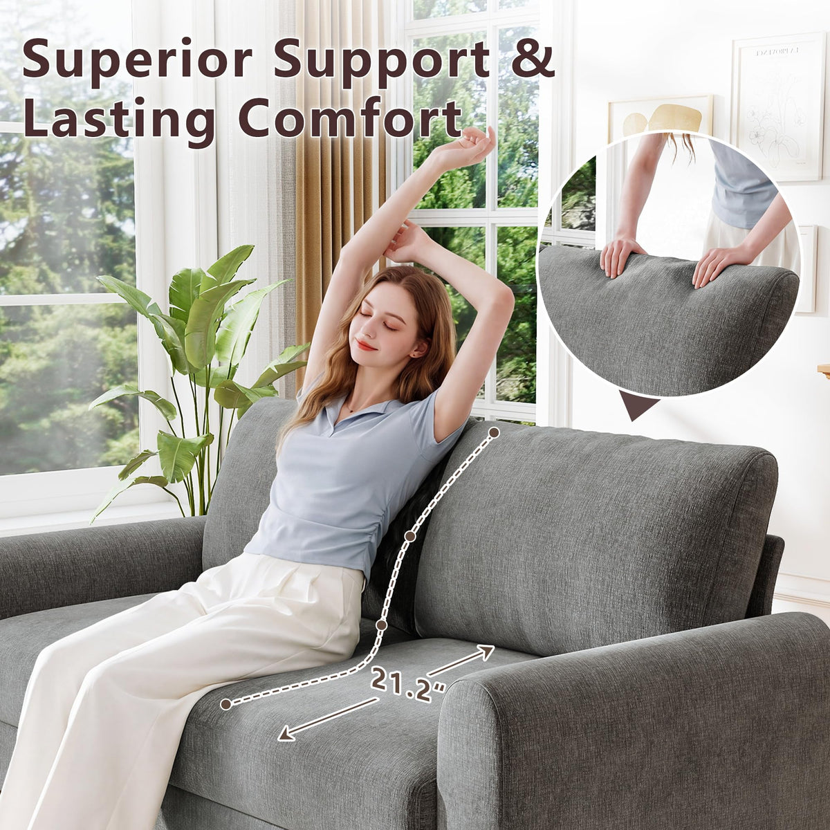 Chenille Loveseat Sofa
