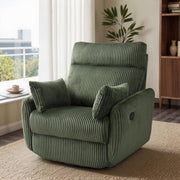 Green Corduroy Swivel Recliner