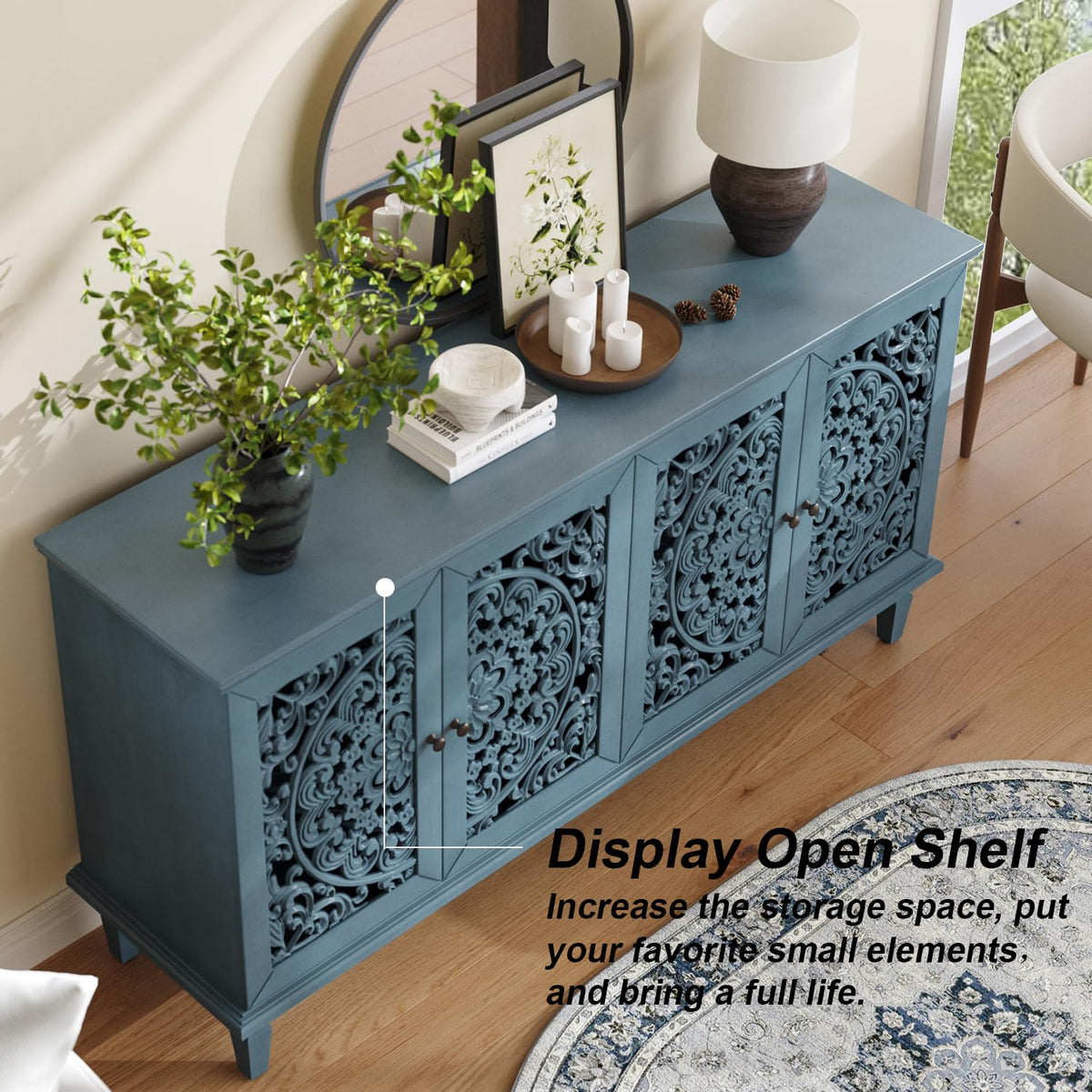 Carved 4-Door Sideboard