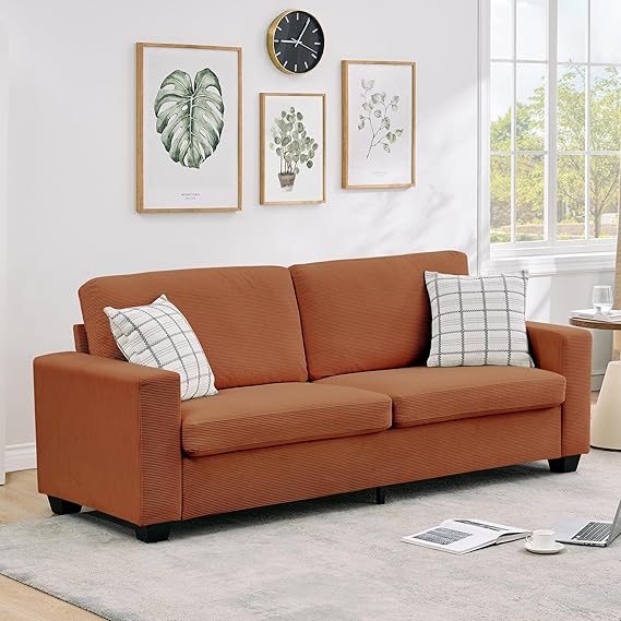 84" Corduroy Loveseat Sofa