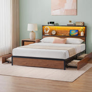 Zinus Kai Platform Bed Frame, Four Underbed Storage Drawers, Full