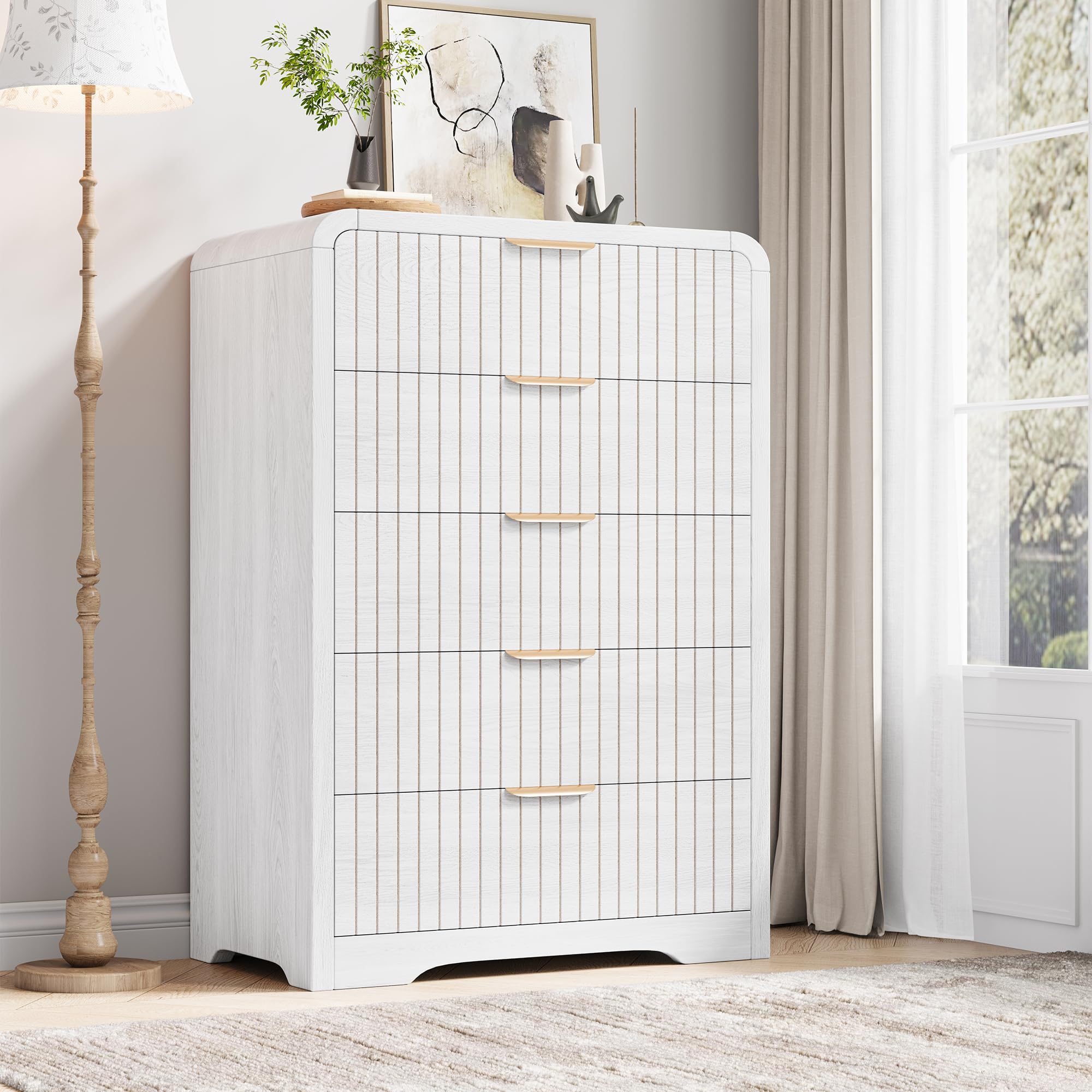 Fluted 5-Drawer Dresser