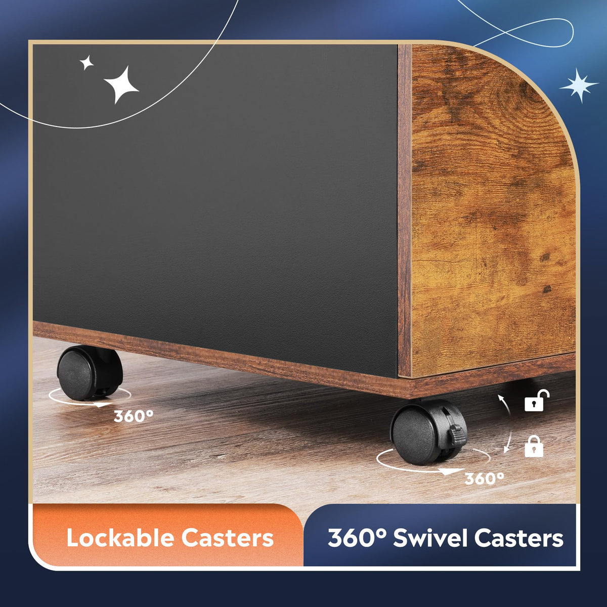 3-Drawer Mobile File Cabinet