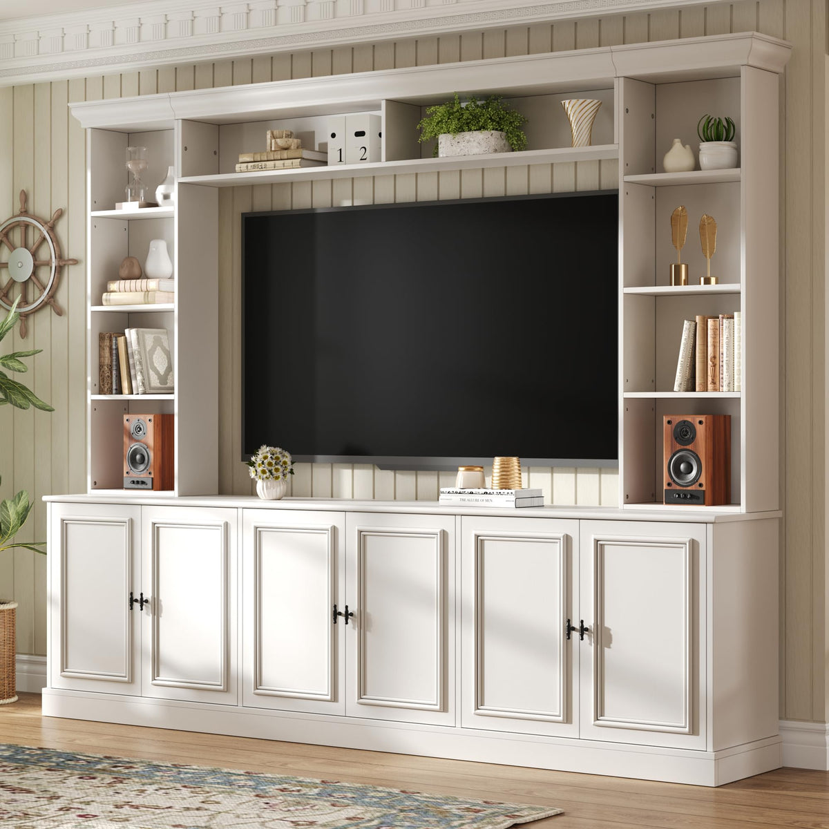 White Farmhouse Entertainment Center