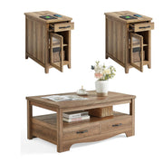 3-Piece Farmhouse Living Room Table Set