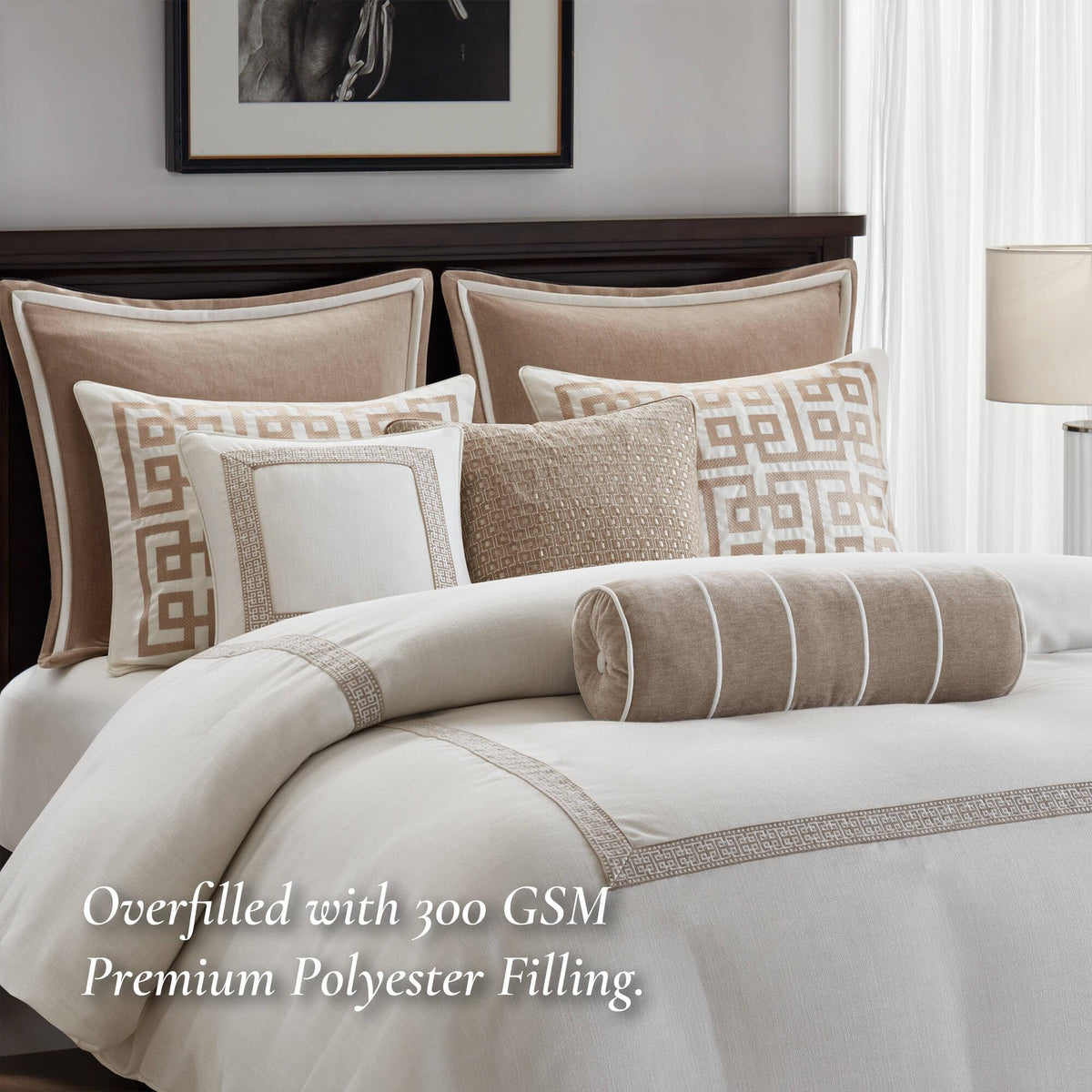 Embroidered King Comforter Set, 9-Piece
