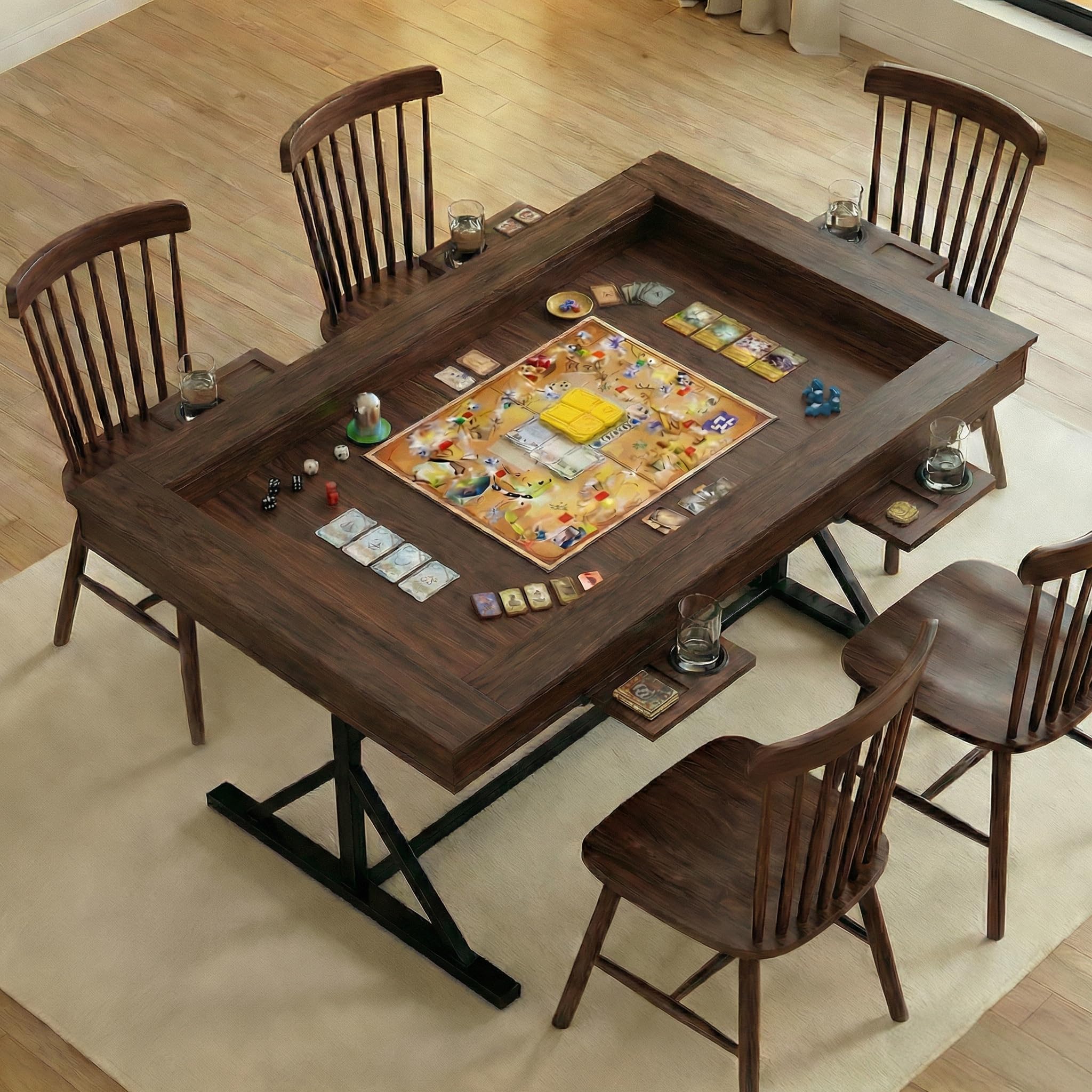 Convertible Game & Dining Table for 4-6 Players