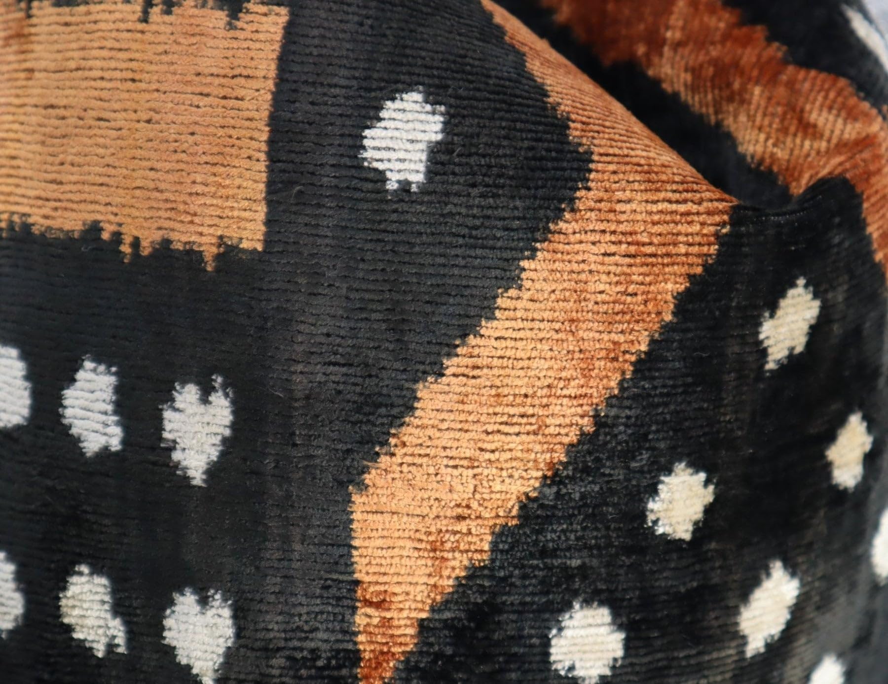 Handmade Velvet Throw Pillow with Down Insert