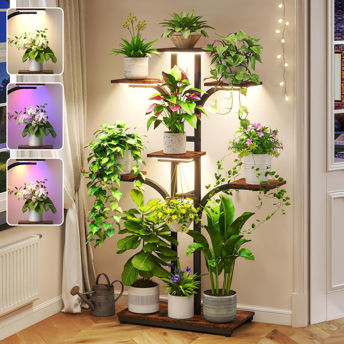 7-Tier Plant Stand with Grow Light