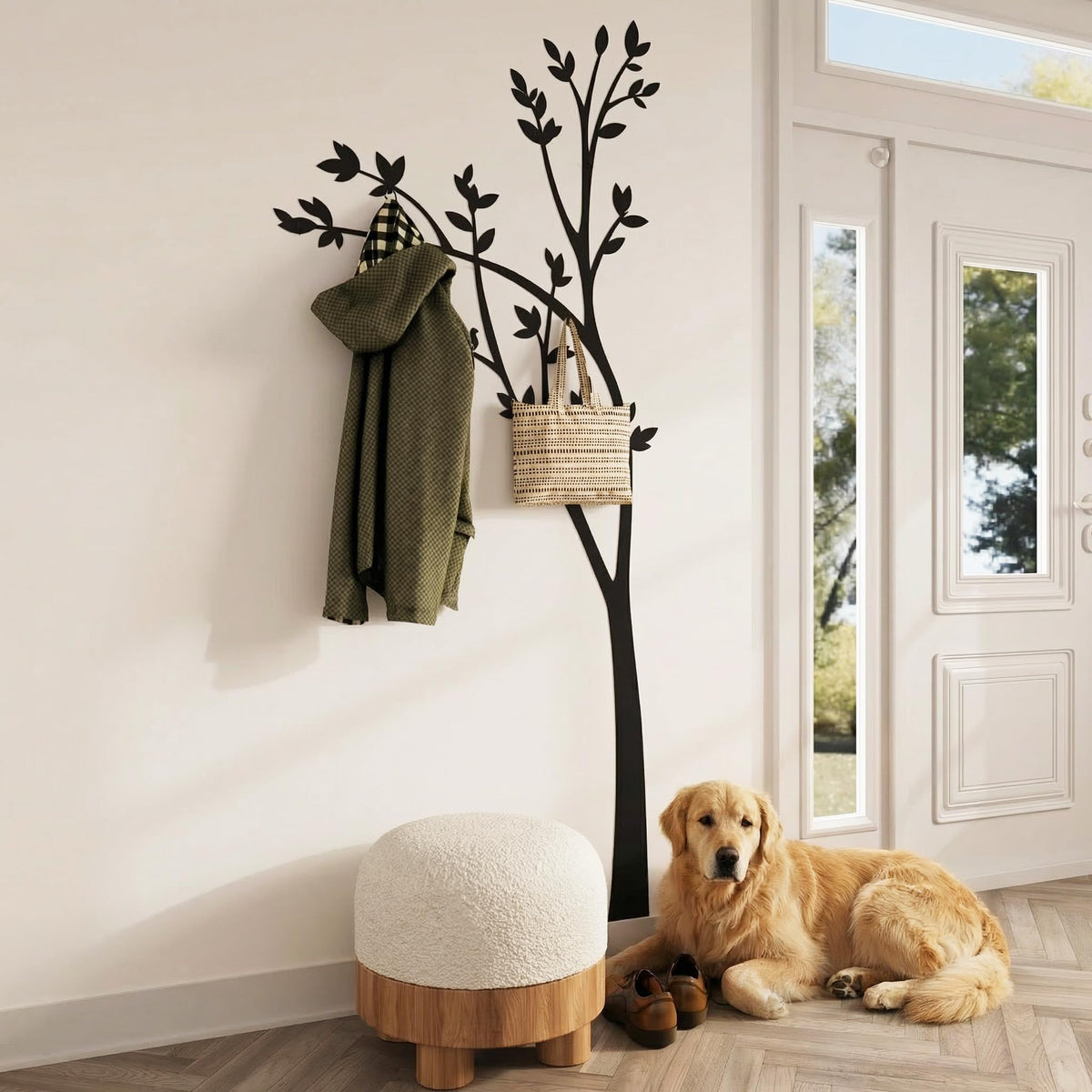 Tree Wall Coat Rack with 6 Hooks
