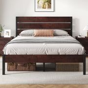 Queen Metal Bed Frame with Headboard, Footboard & Under-Bed Storage