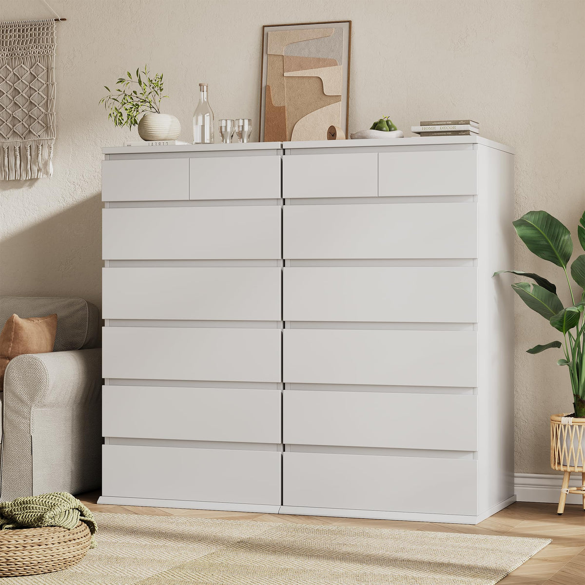 White 7-Drawer Dresser
