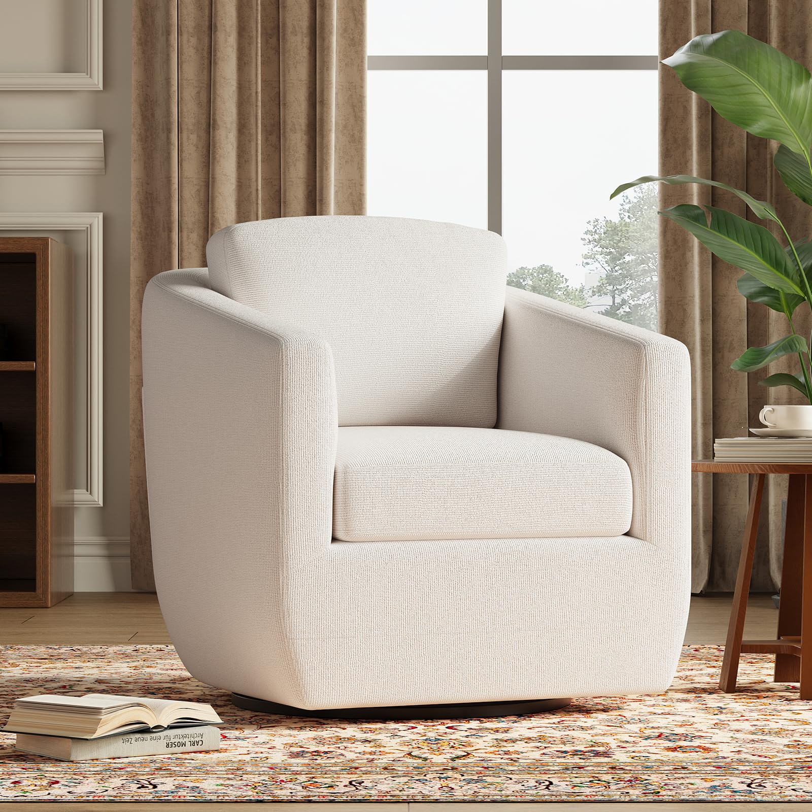360° Swivel Accent Chair with Pillow