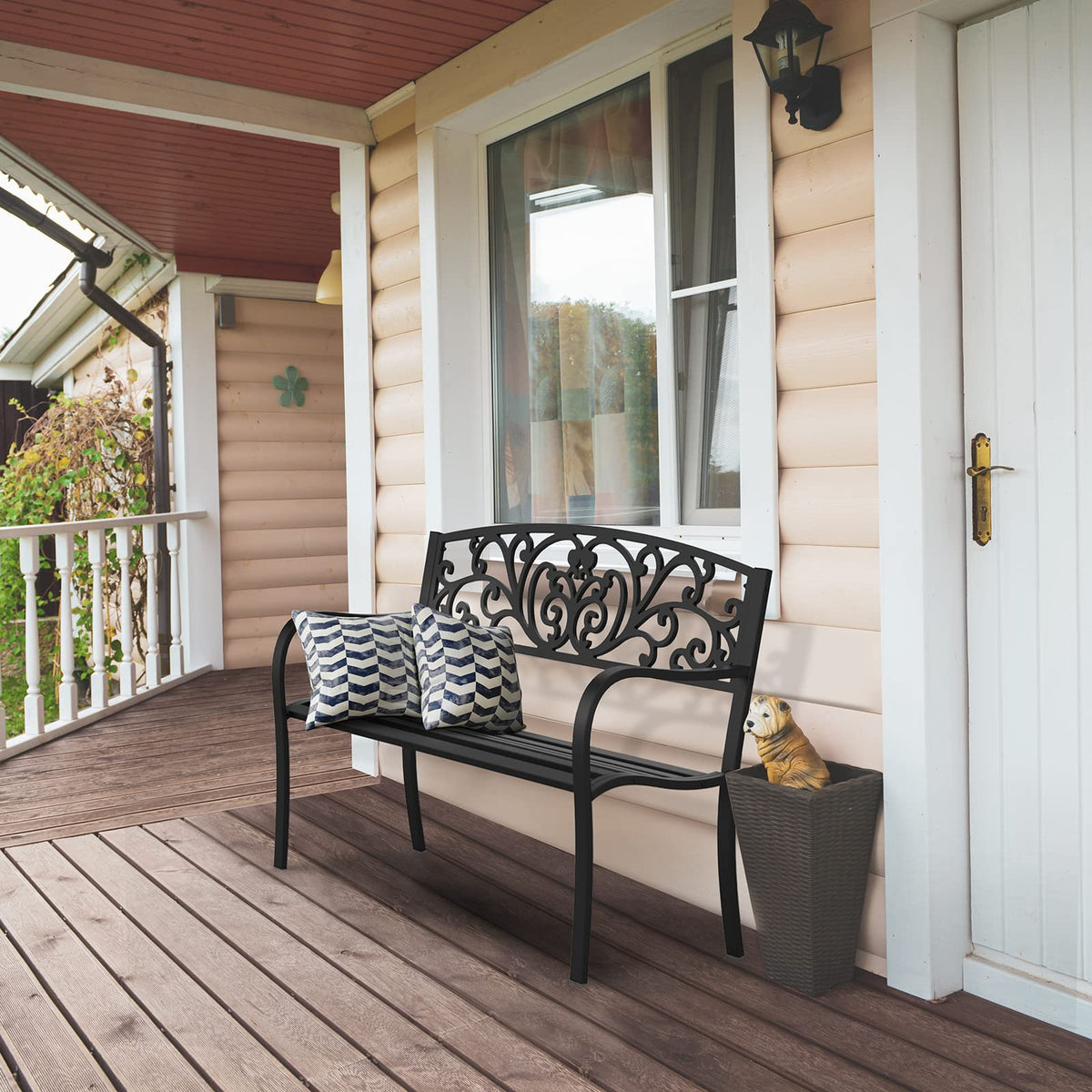 Steel Outdoor Garden Bench
