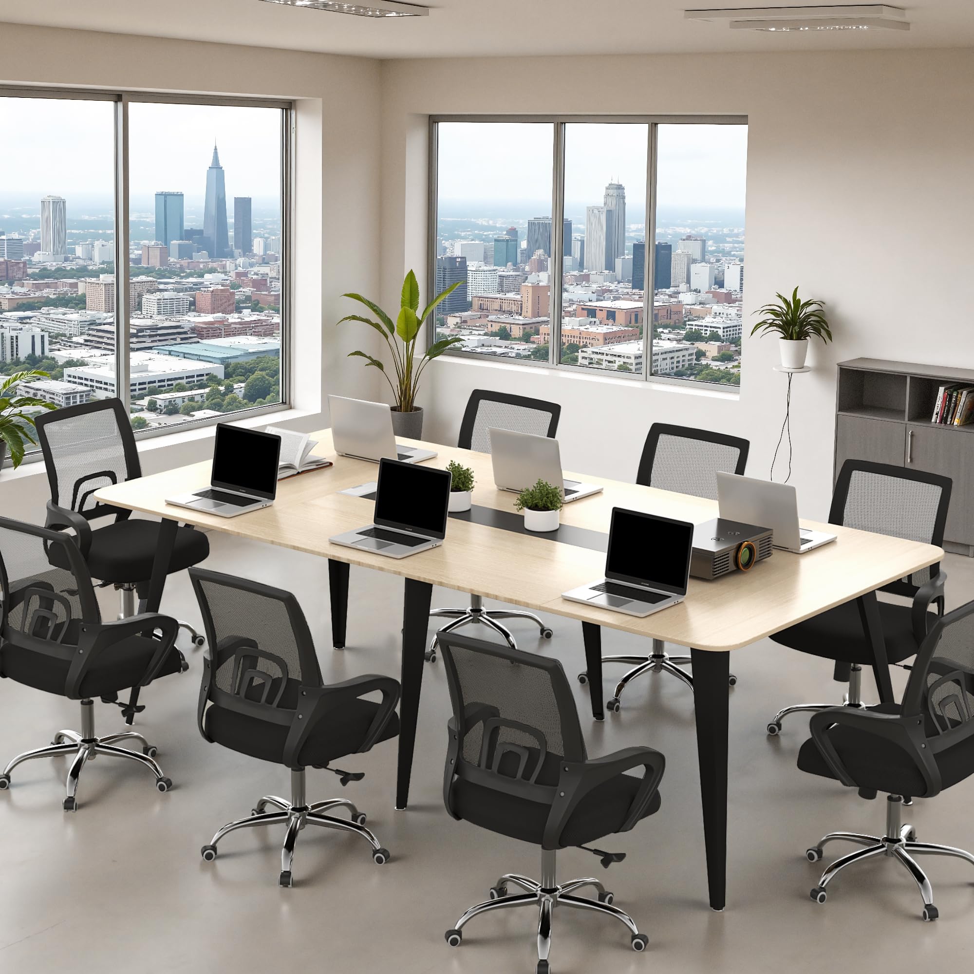 8FT Conference Table with Cable Grommets