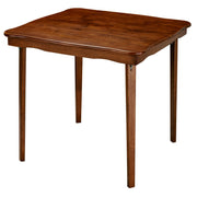 Scalloped Edge Solid Wood Folding Card Table