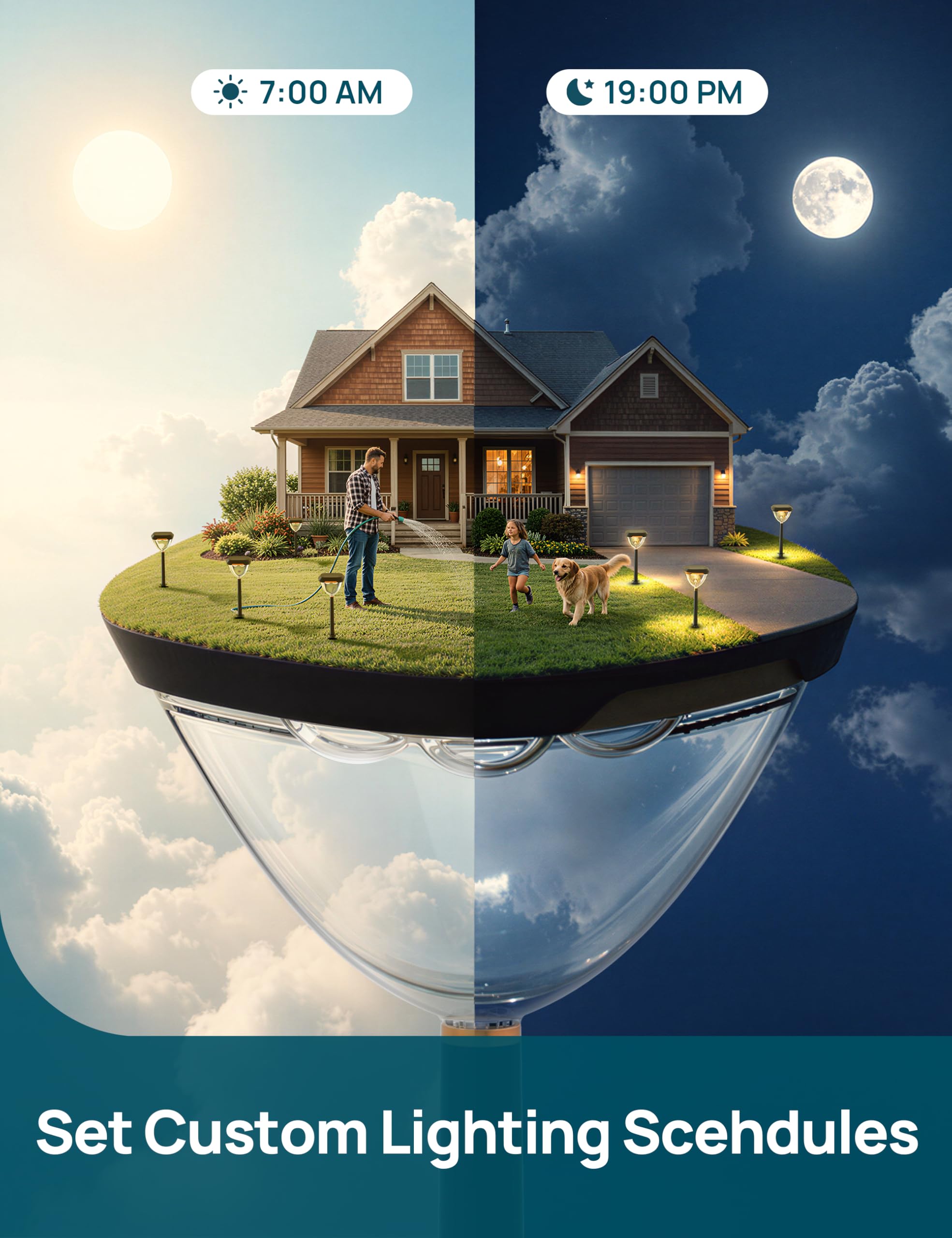 Smart Solar Pathway Lights with App Control