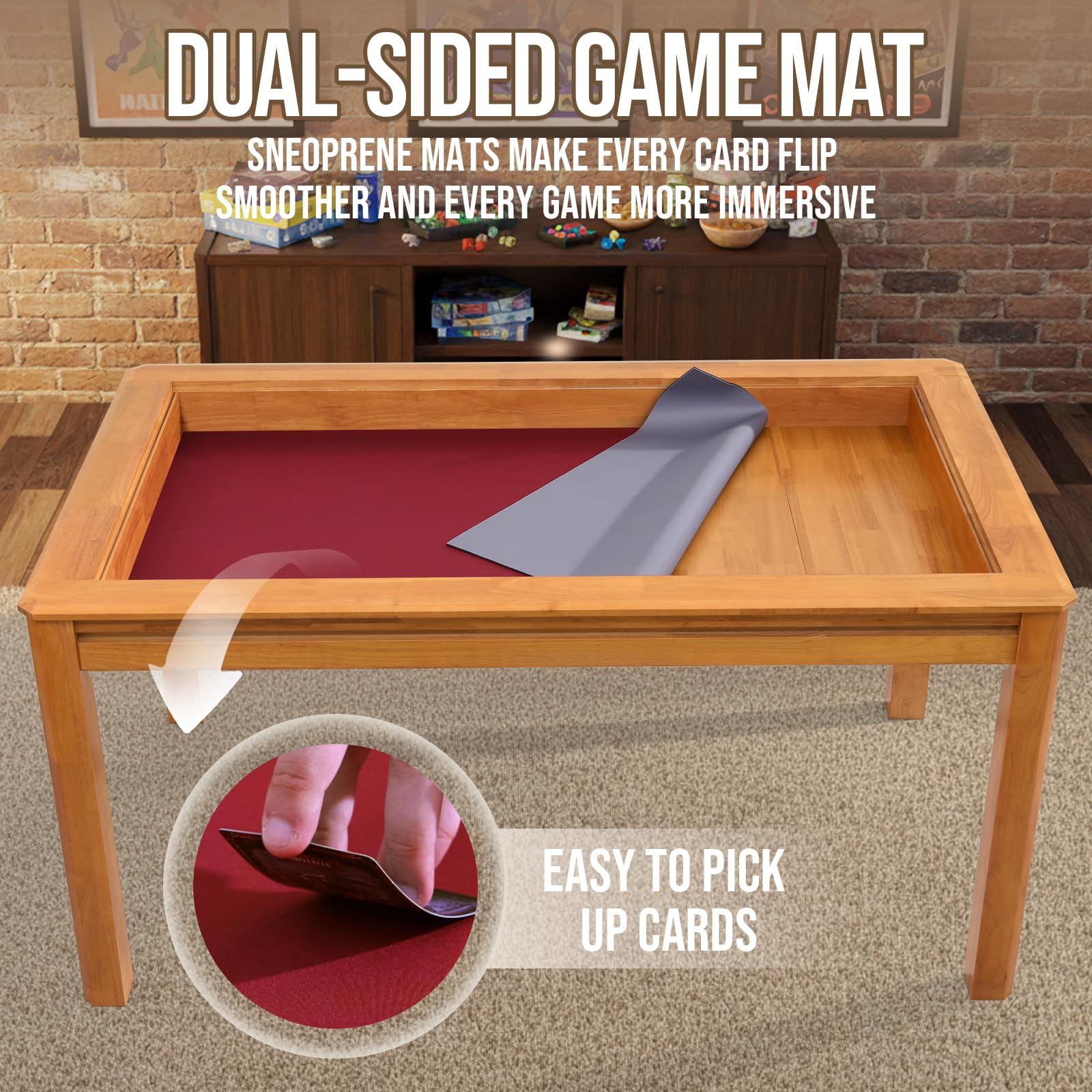 Solid Wood Board Game & Dining Table