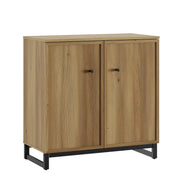 Brown Oak Sideboard Set of 2