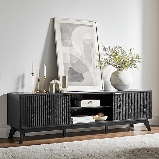 70" Fluted TV Stand – Mid-Century Modern