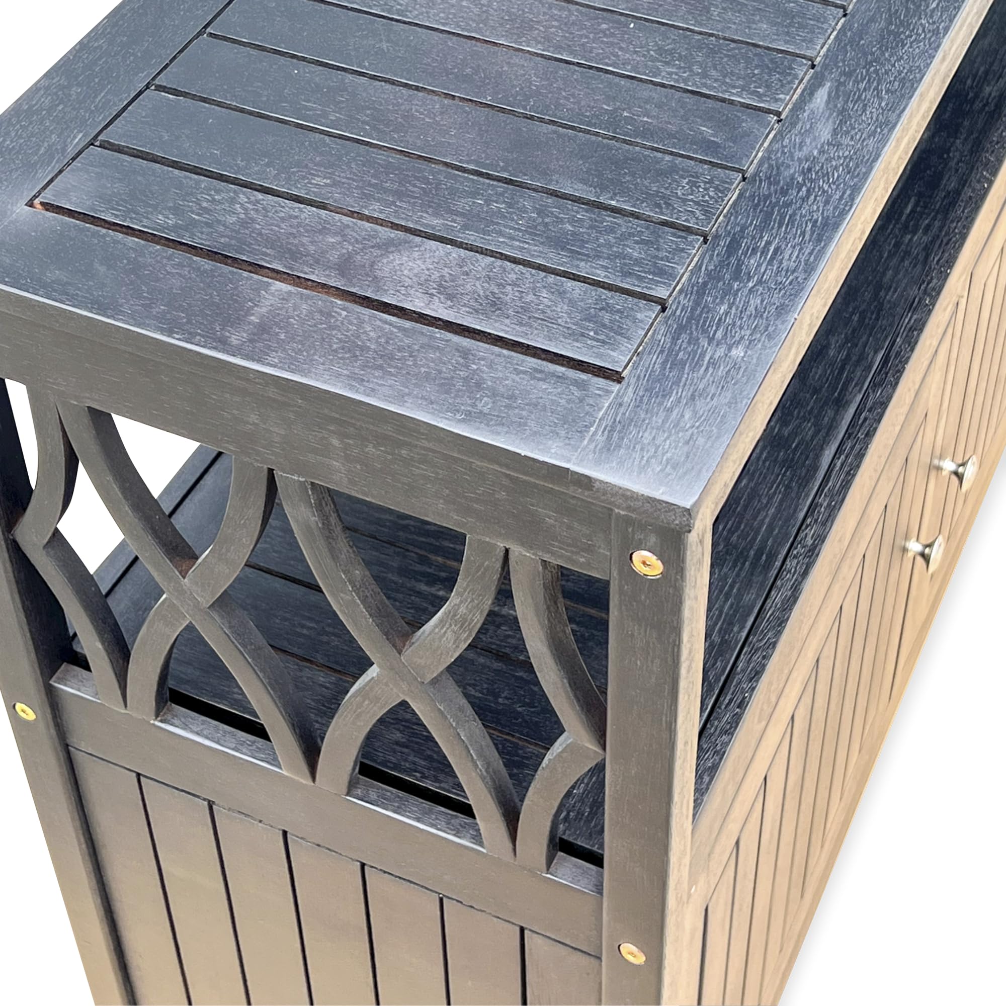 Eucalyptus Outdoor Sideboard Cabinet with Storage