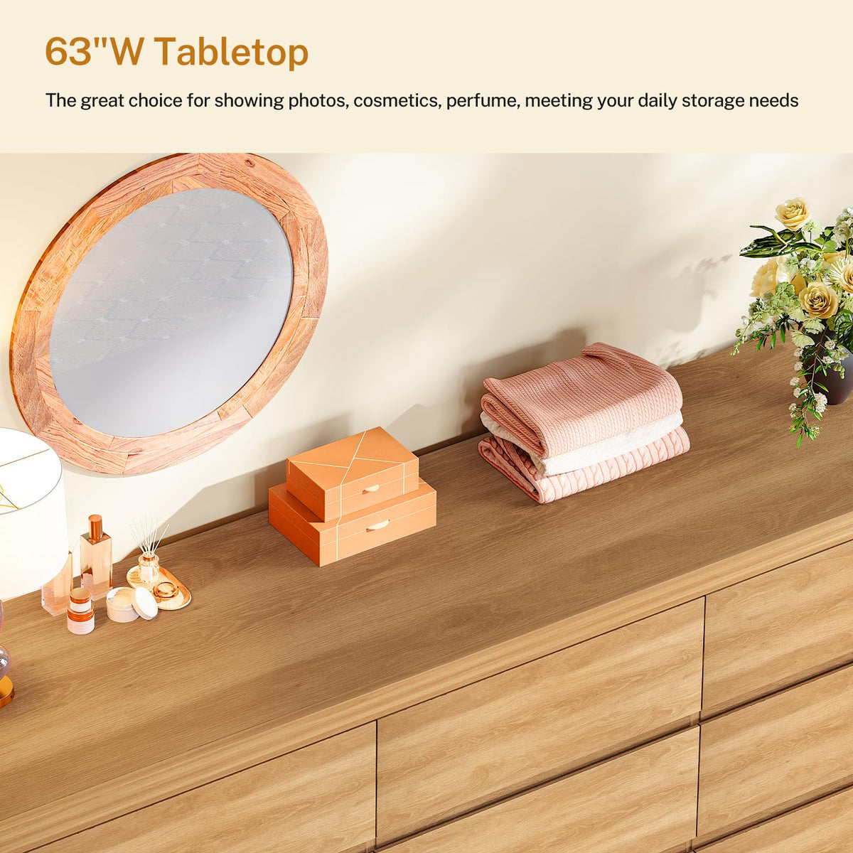 Natural Wood Dresser