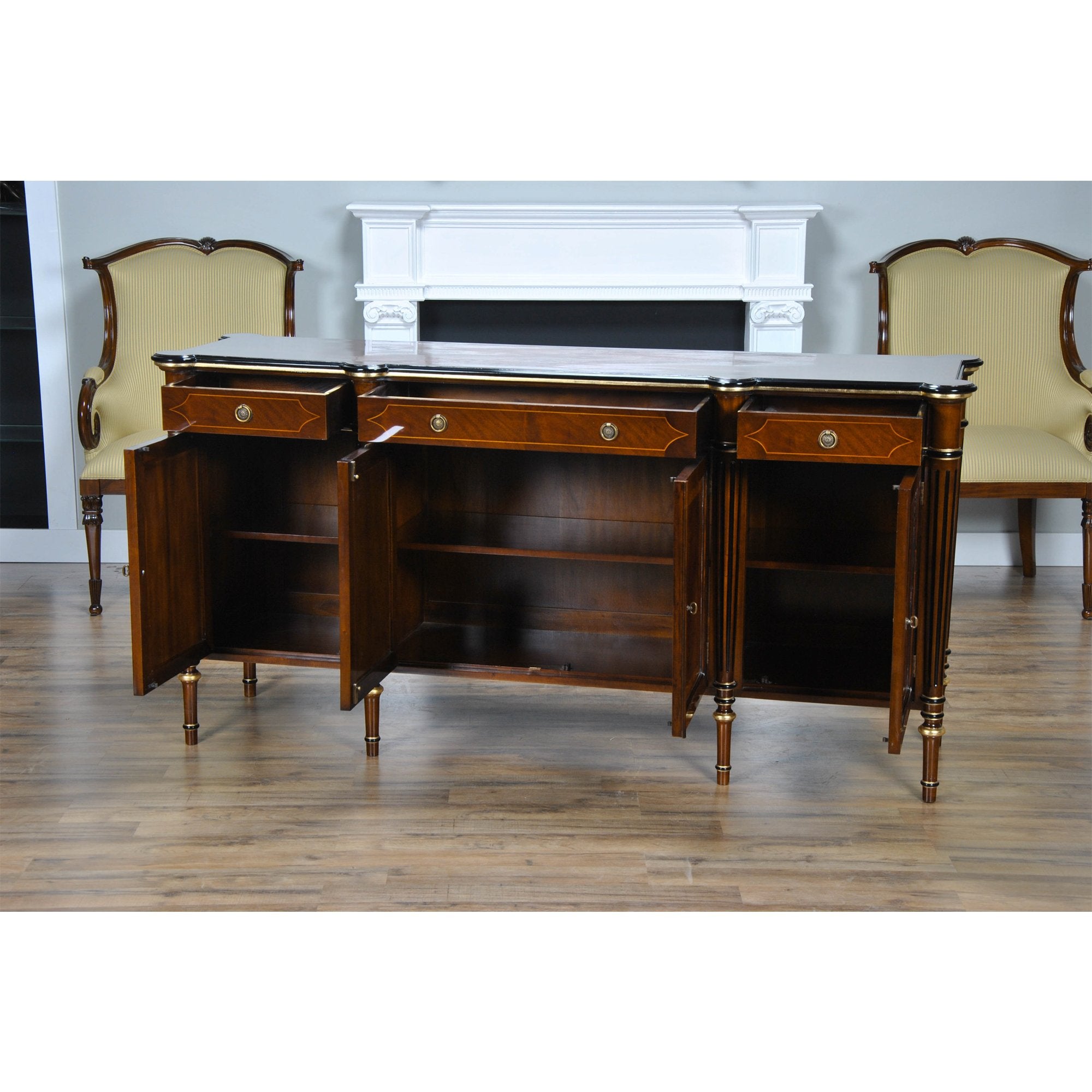 Niagara Furniture NSB043 Regency Banded Mahogany Sideboard
