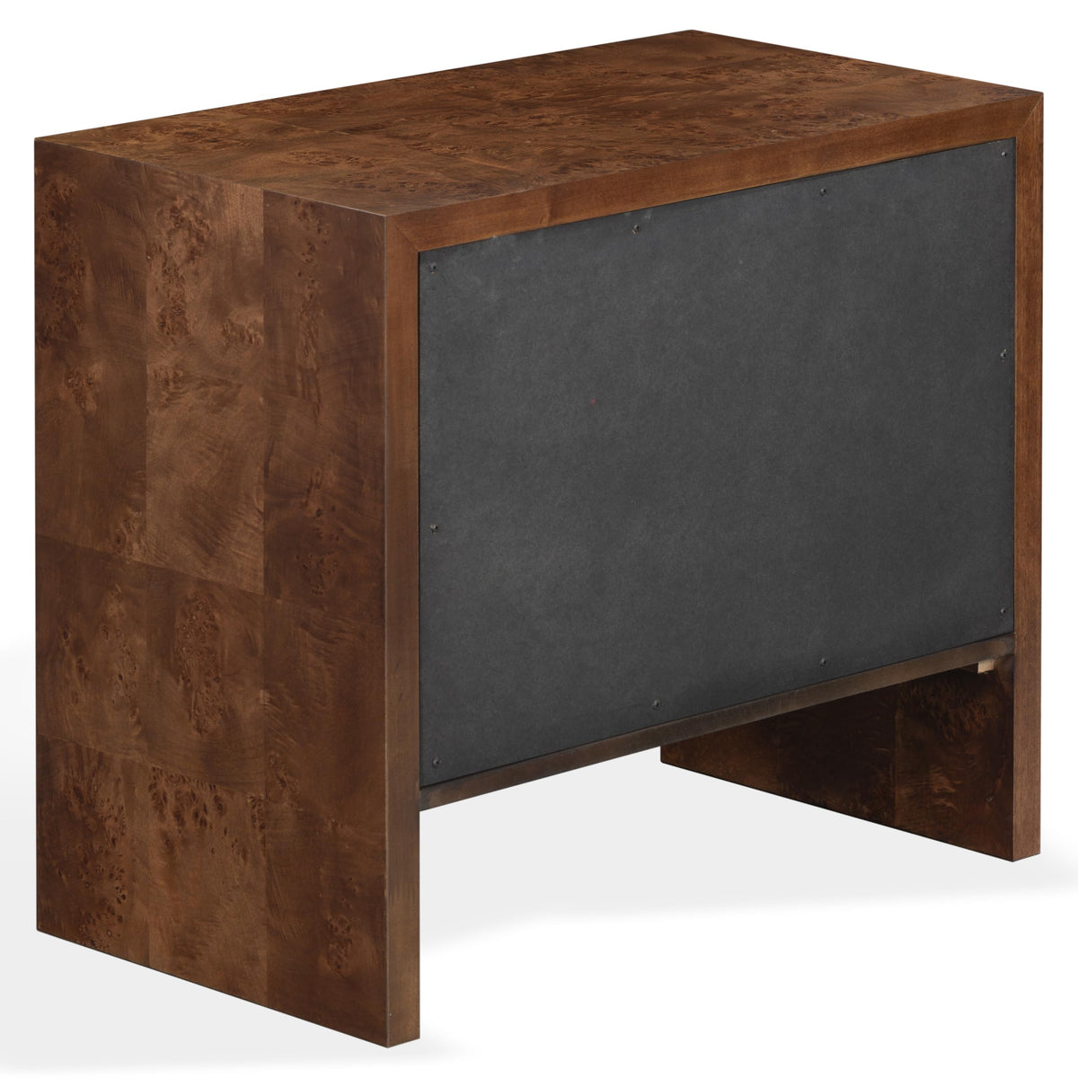 SAFAVIEH Couture - Francene Nightstand - Walnut Burl Poplar Veneer with 2 Drawers - Fully Assembled for Bedroom & Guest Room, 30" W x 17" D x 26.5" H (SFV2228A)