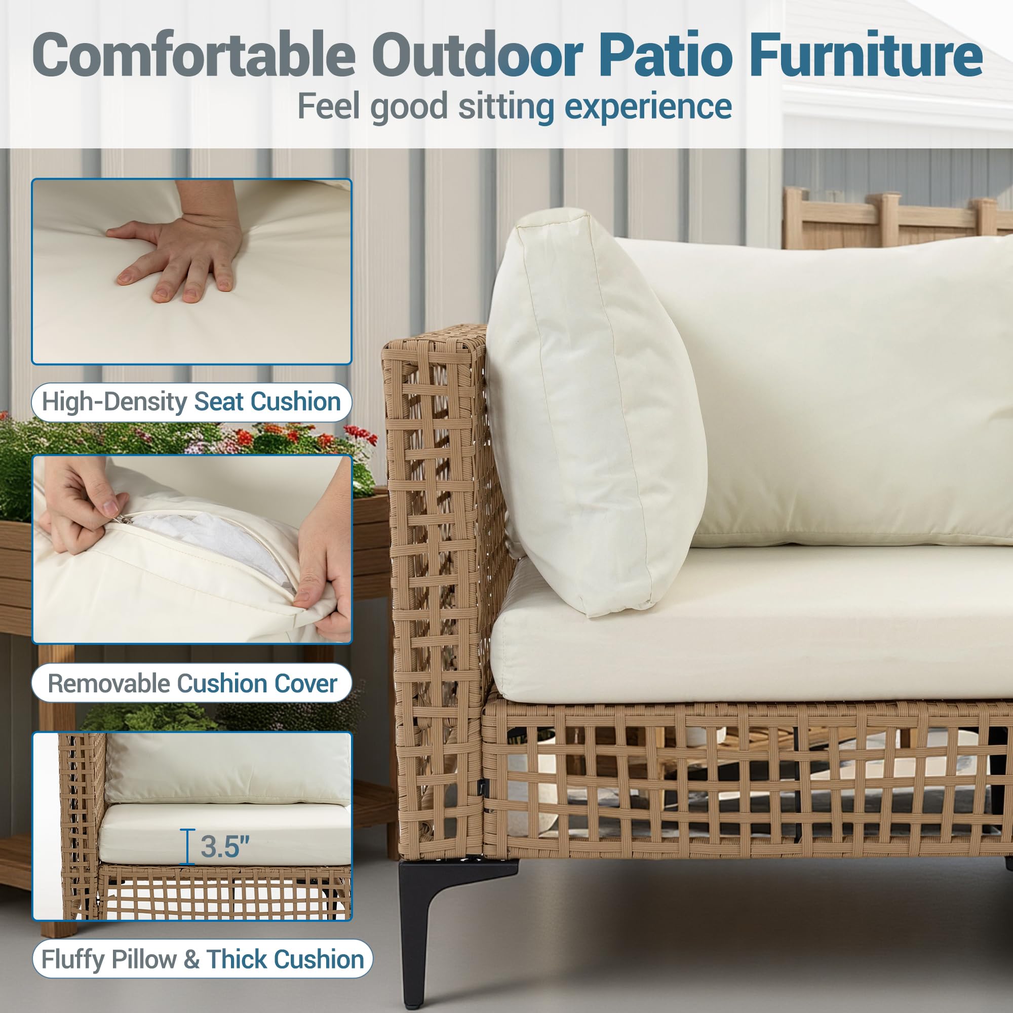 7-Piece Outdoor Sectional Sofa Set