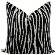 Zebra Print Velvet Throw Pillow