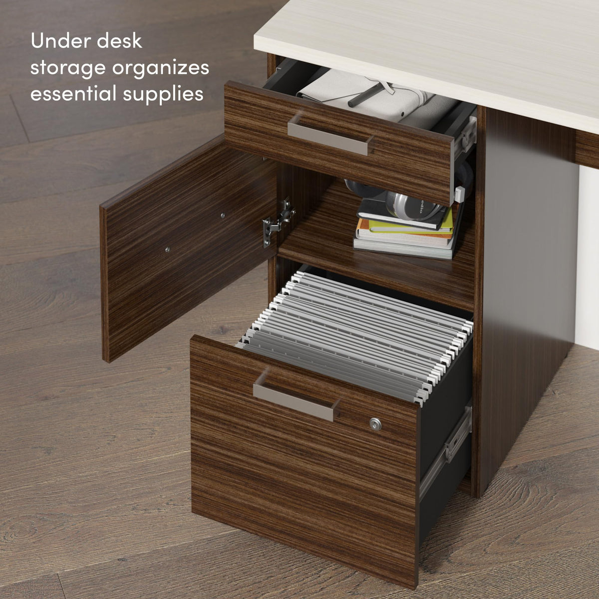 U-Shaped Desk with Hutch & Office Storage Set