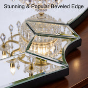 Chende Large Arched Wall Mirror, 22" X 34" Bathroom Mirror with Glass Beveled Edge, Modern Wall Decorative Mirror for Elegant Living Room, Dining Room, Bedroom