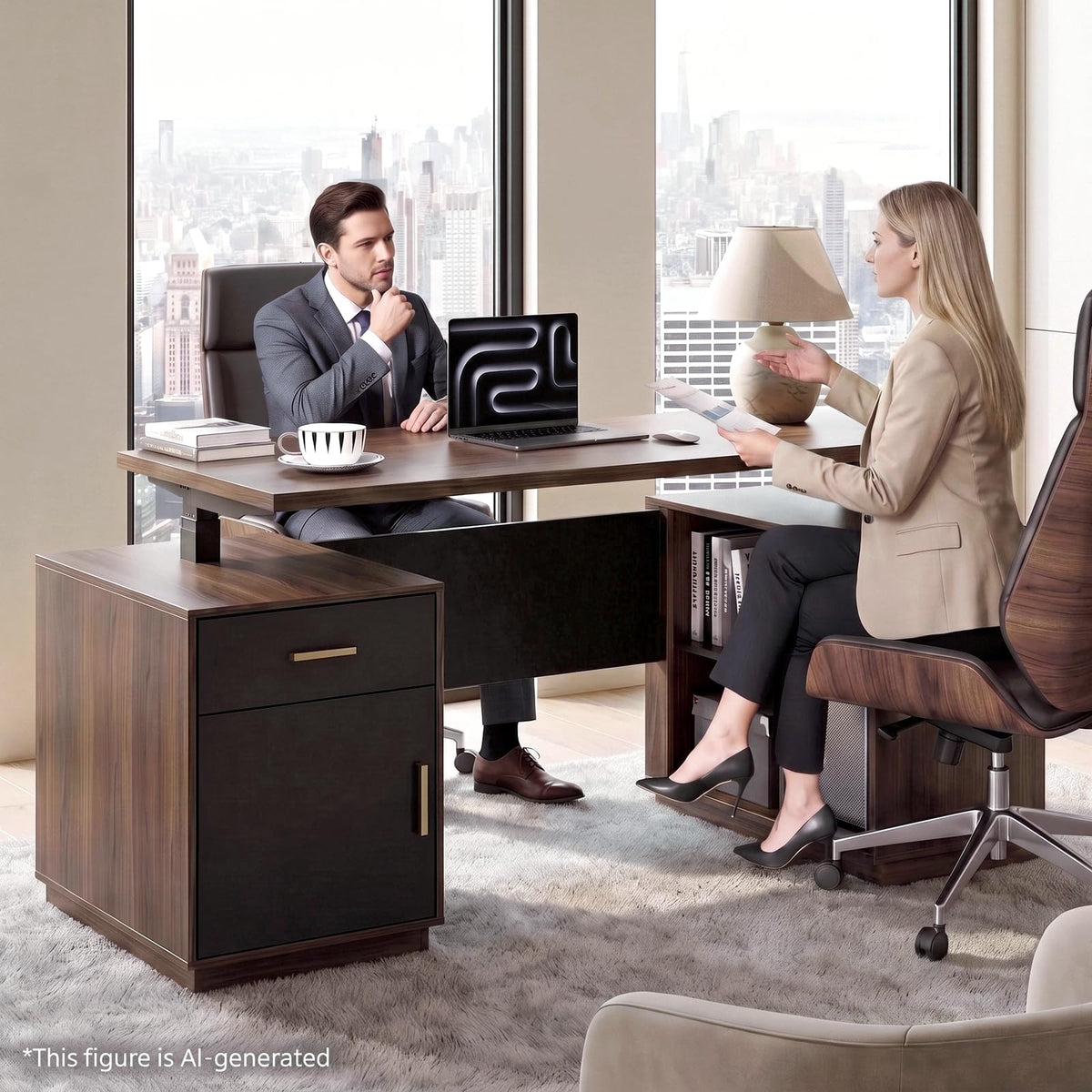 Electric Standing Desk with Storage