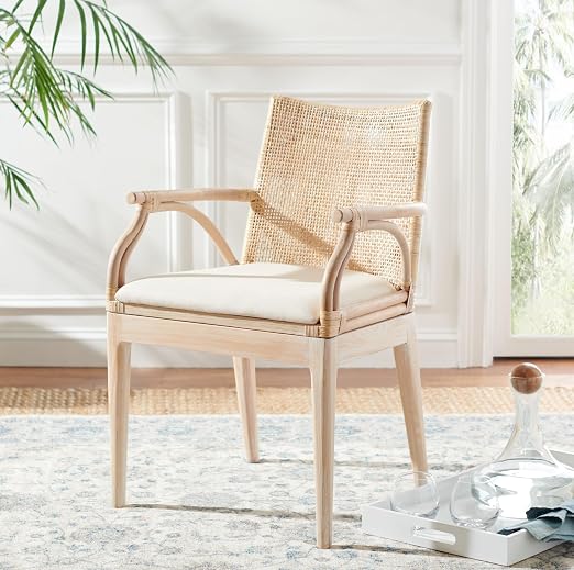 Mahogany Cotton Accent Chair
