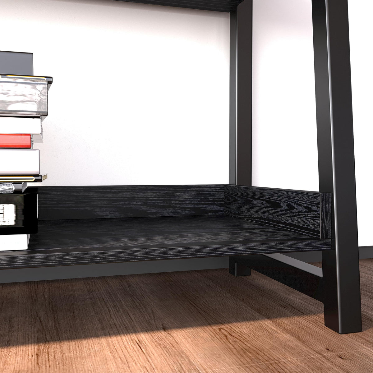 5-Tier Industrial Ladder Bookshelf