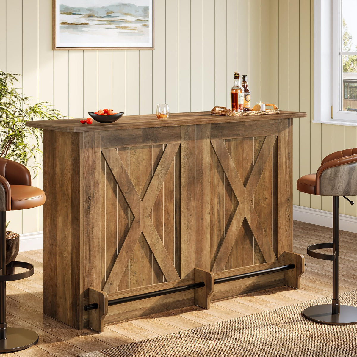 Narrow Bar Table with Storage