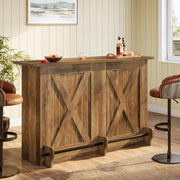 Rustic Bar Table with Storage