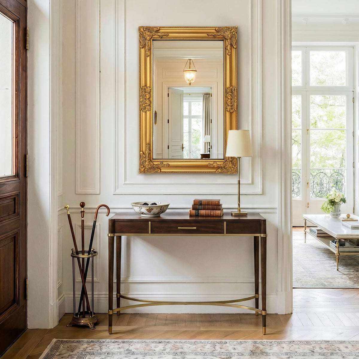 Antique Gold Baroque Wall Mirror