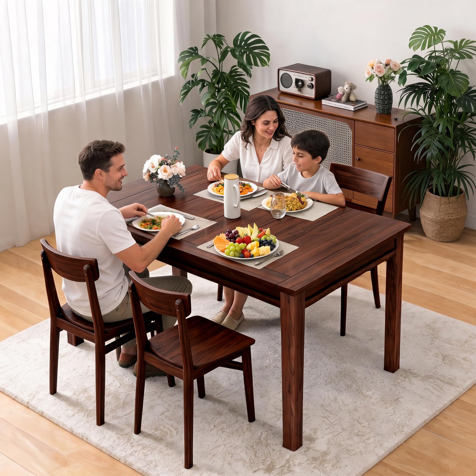 2-in-1 Dining & Board Game Table with LED Light