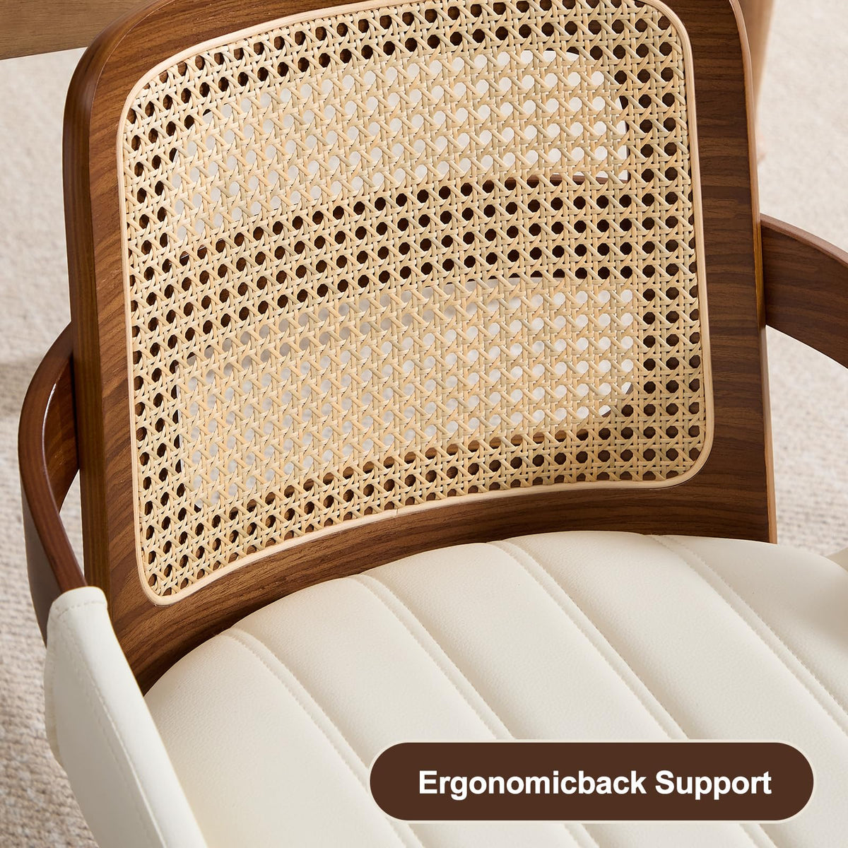 Rattan Swivel Dining Chairs, Set of 2