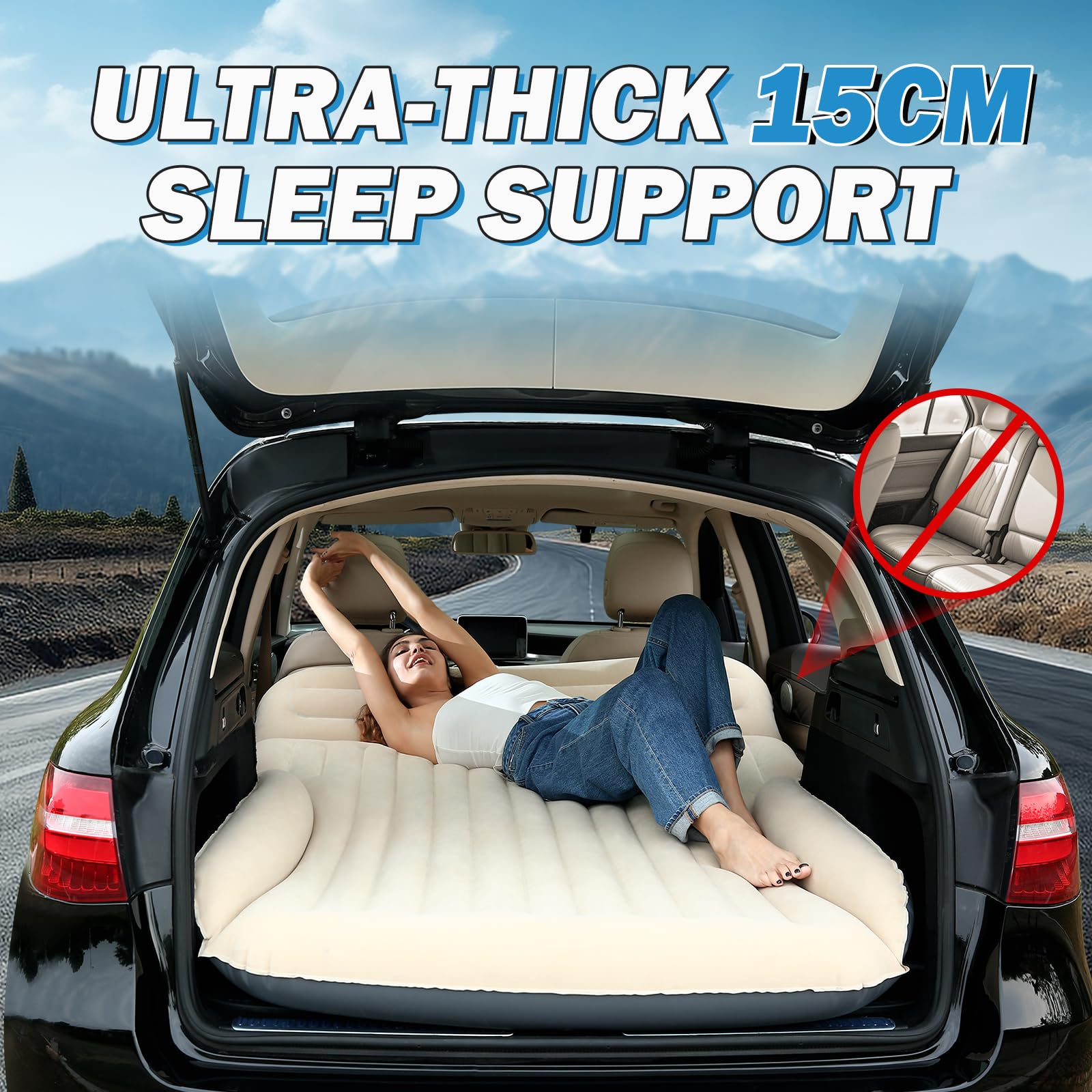 SUV Car Air Mattress with Accessories