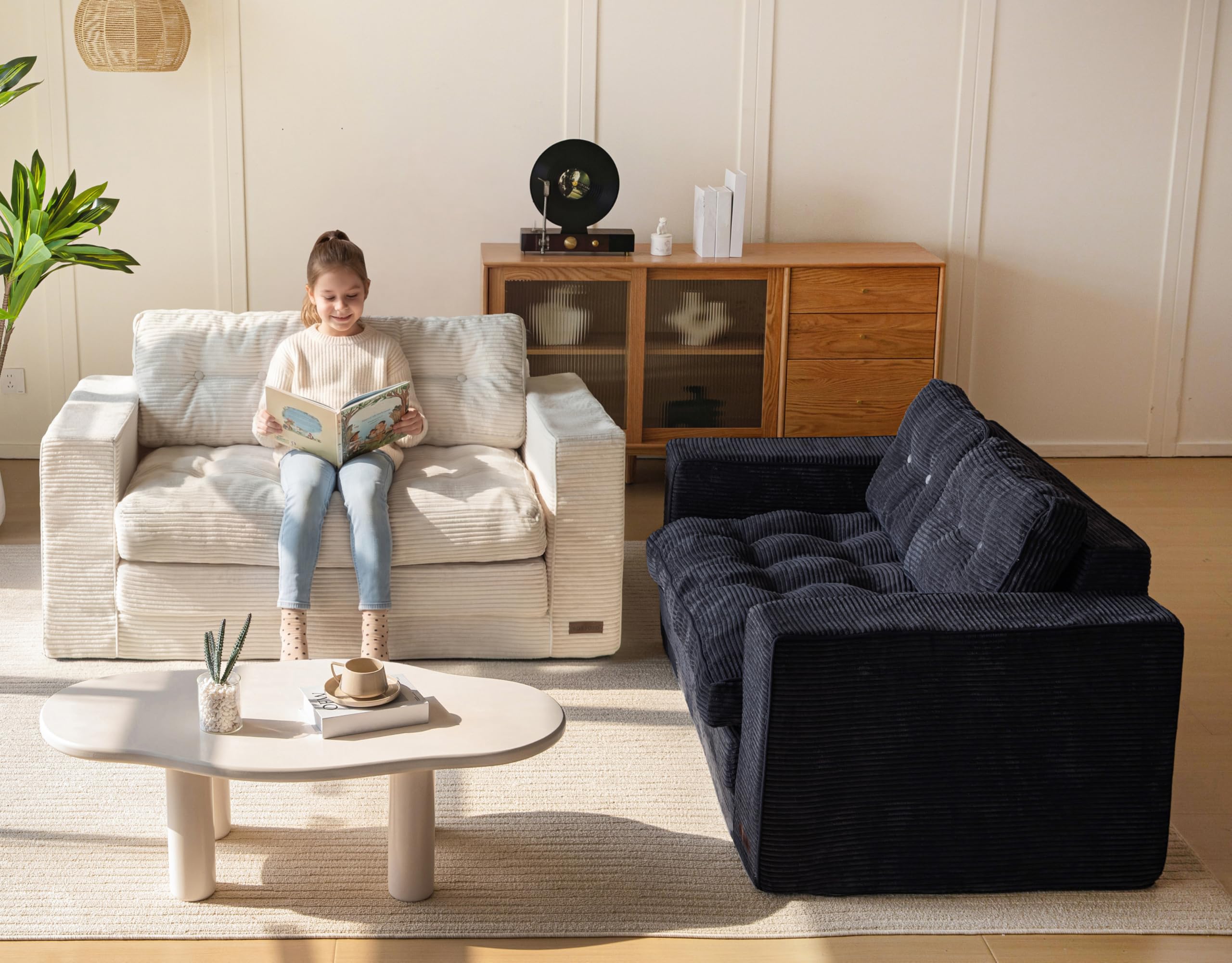 Convertible Sofa Bed with Pillows