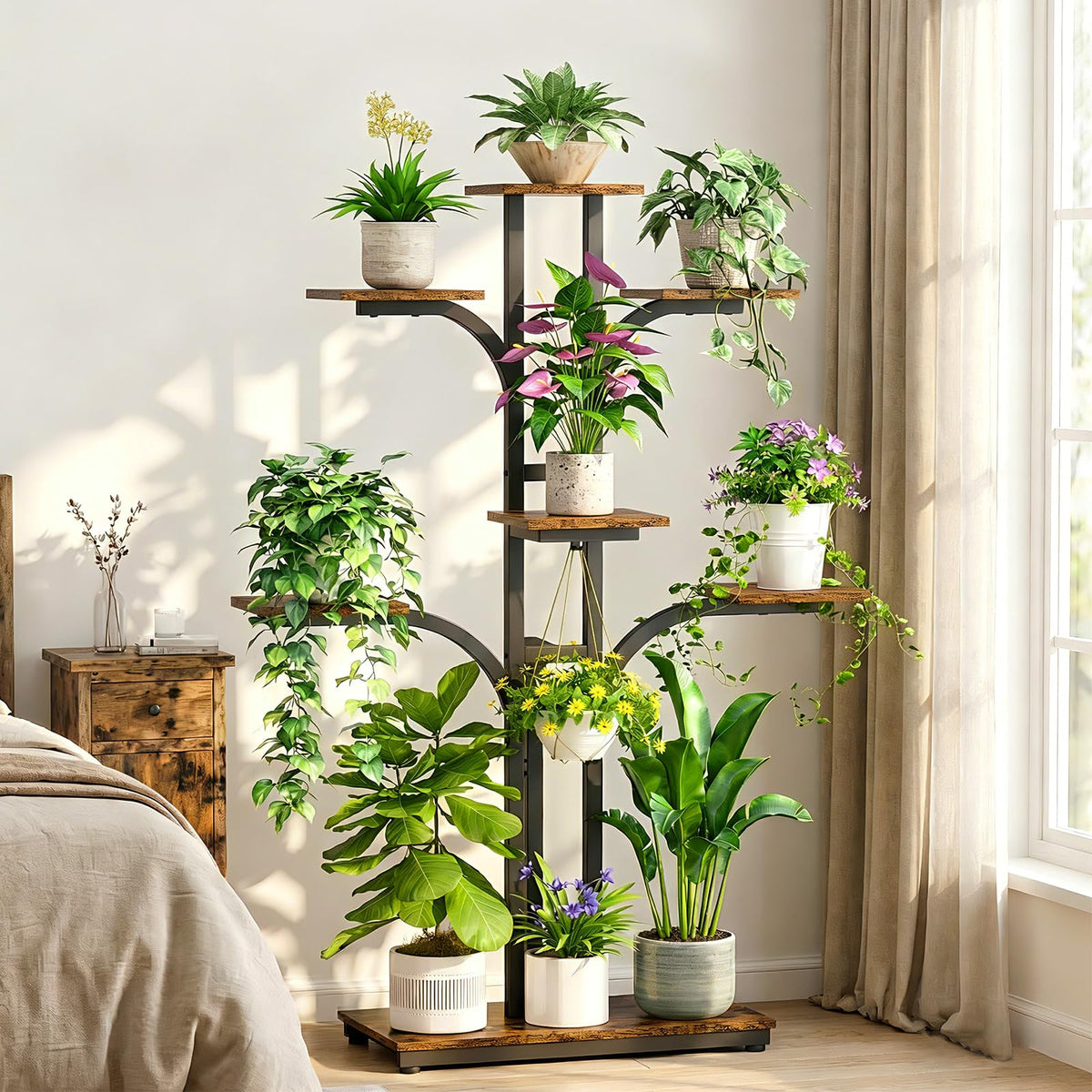 7-Tier Plant Stand with Grow Light