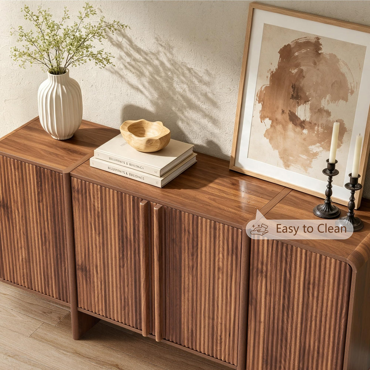 Fluted 4-Door Sideboard
