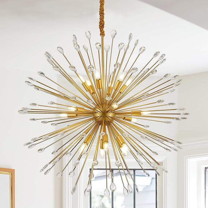 Gold Sputnik Chandelier – Multi-Light Starburst Ceiling Light