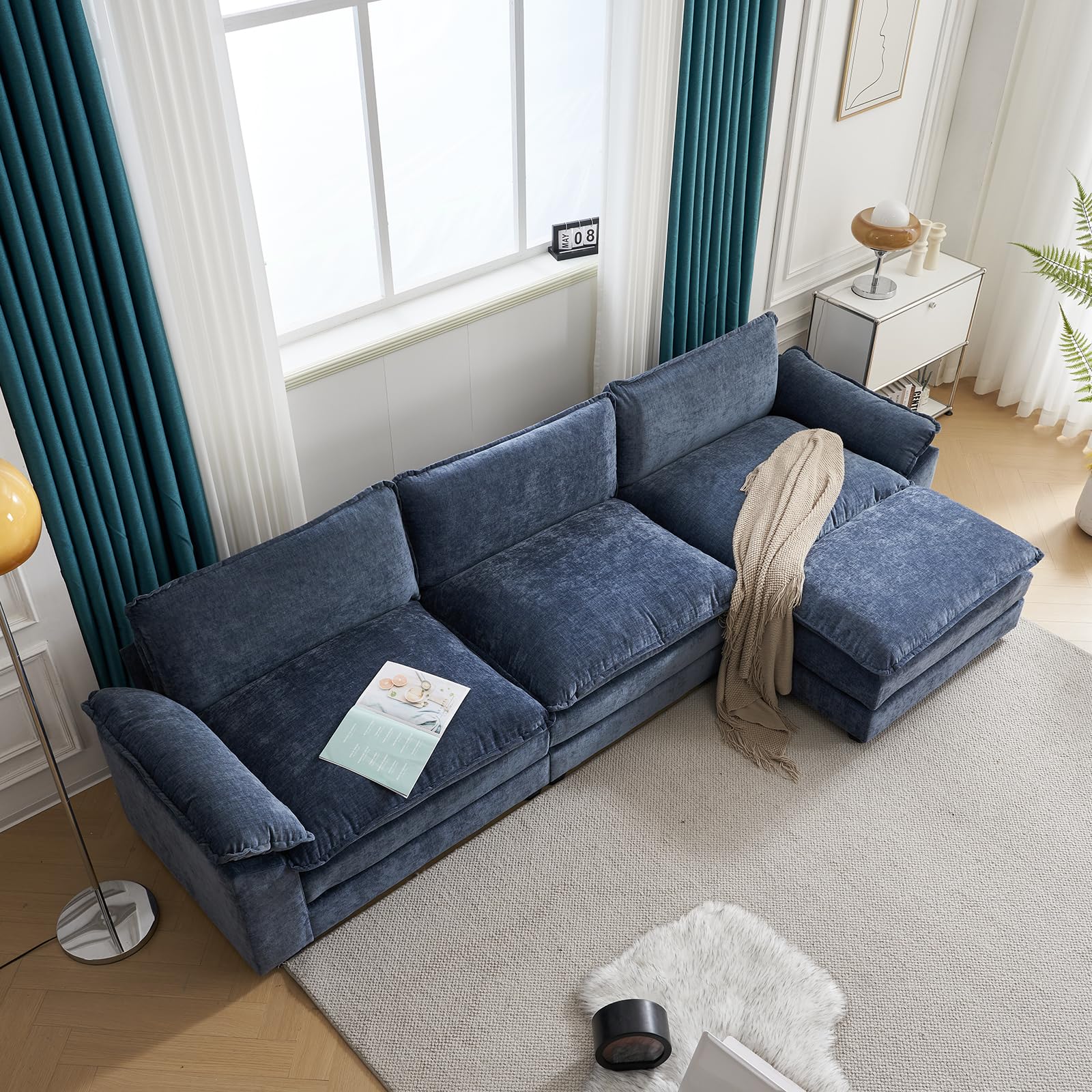 Modular Sectional Sofa with Ottoman