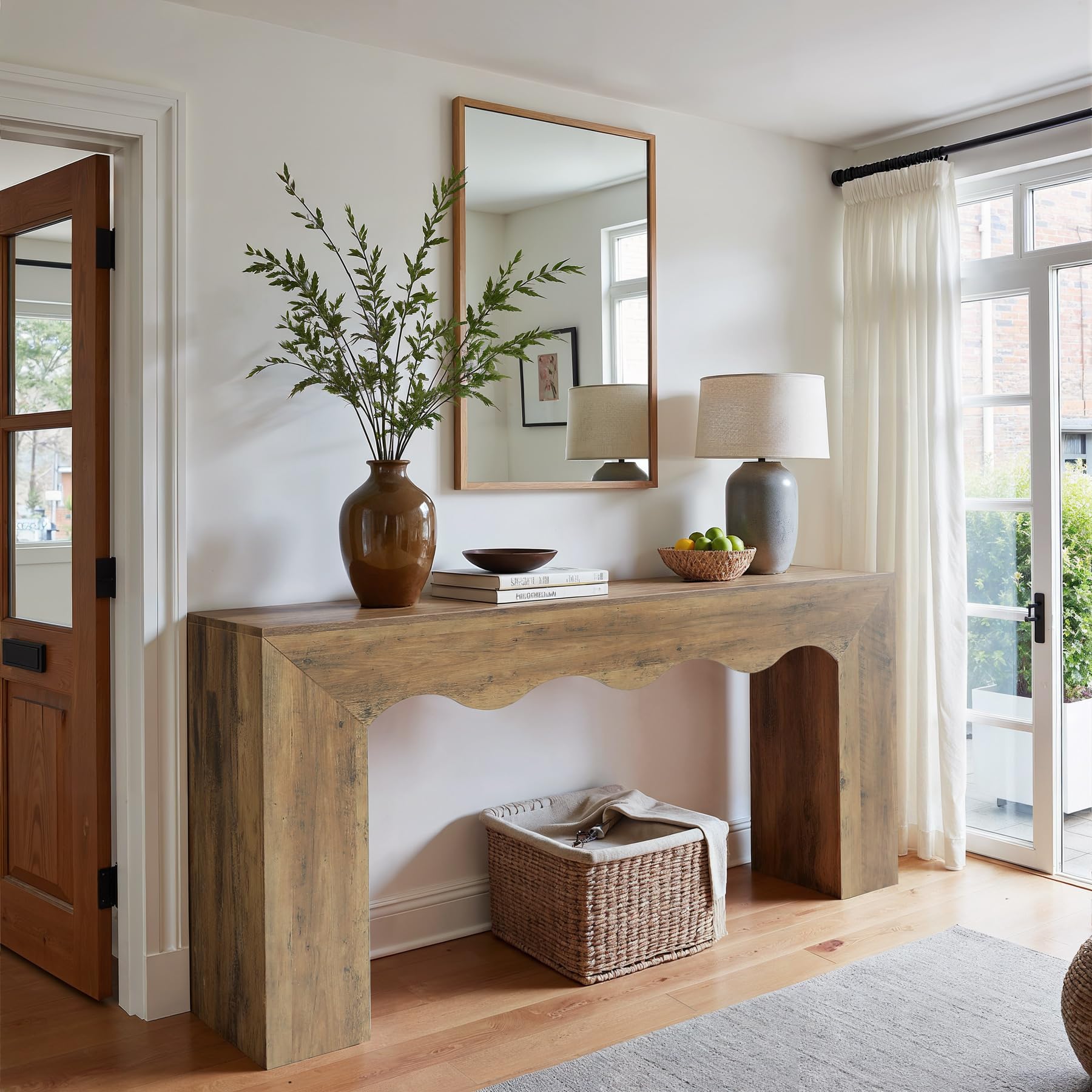 63" Wavy Console Table with Storage