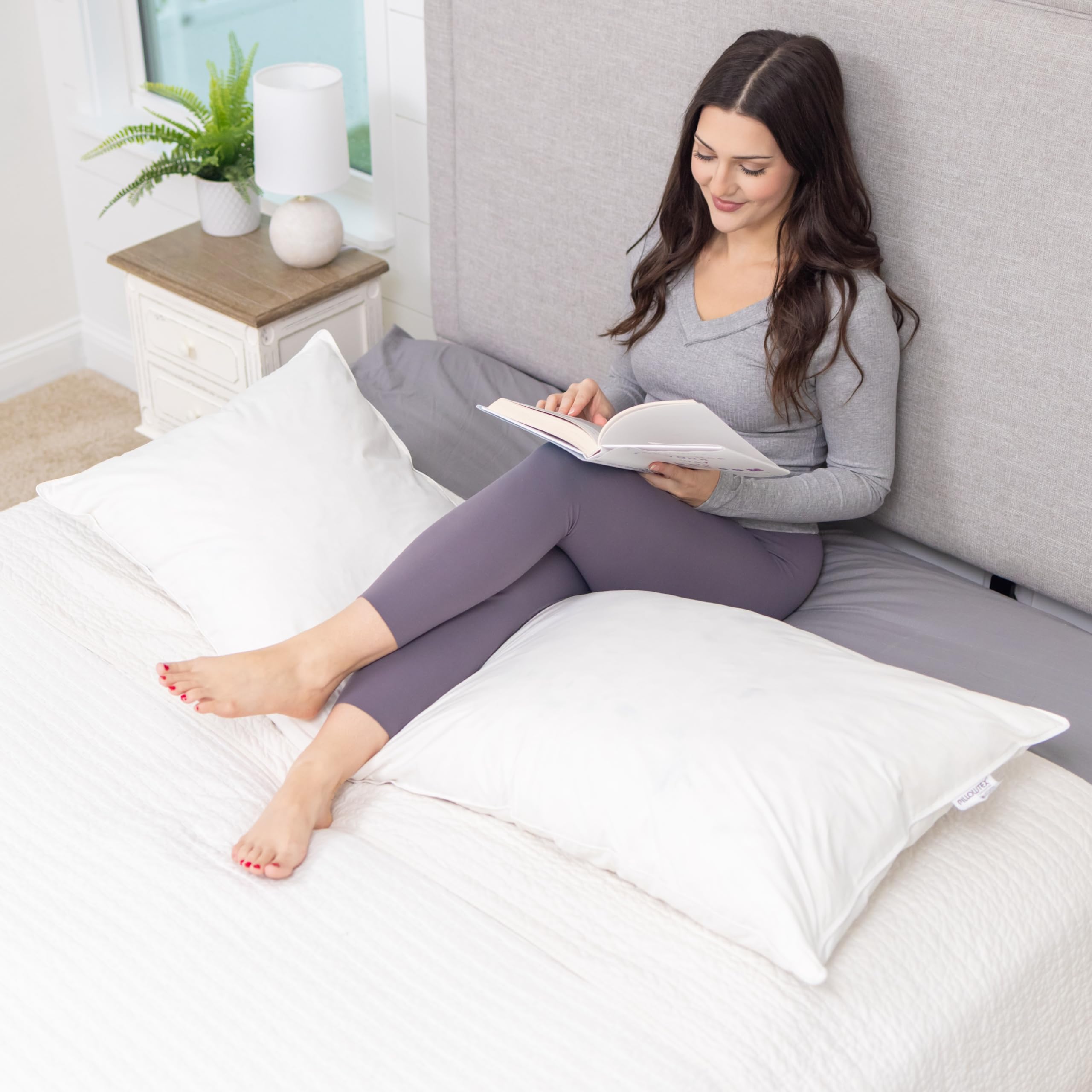 White Goose Down & Feather Body Pillow