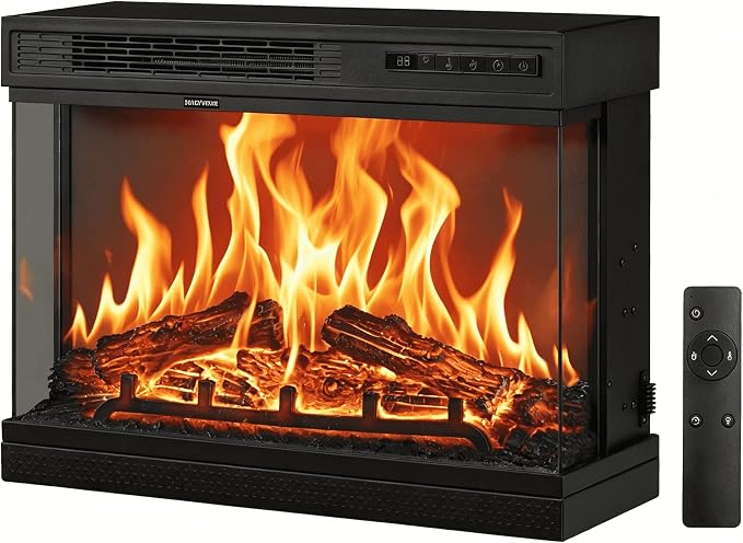 3-Sided Electric Fireplace Insert